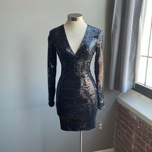 NWT Dress The Population Shauna Sequined Party Dress, XS